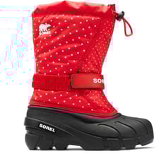 Sorel Girl’s Flurry Red/White Polka Dot Kids Size 6 Waterproof Snow Boots