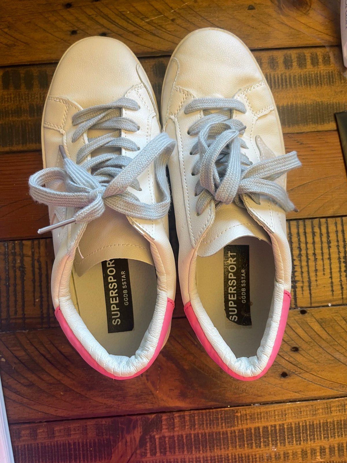Golden goose SSTAR pink and white grey star 38