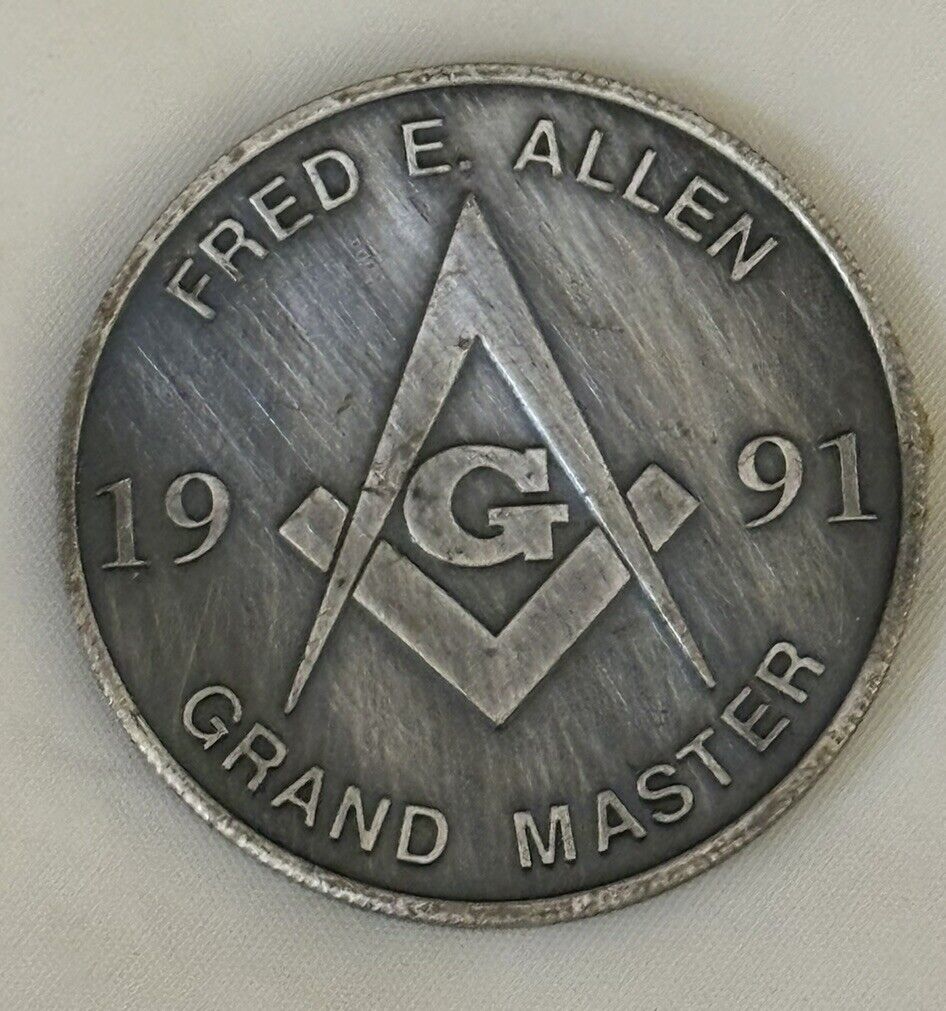 MASONIC GRAND LODGE OF TEXAS GRAND MASTER FRED E ALLEN 1837-1991 COIN