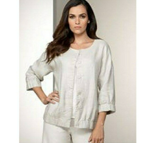 Eileen Fisher Twinkle Linen Jacket Sz XS