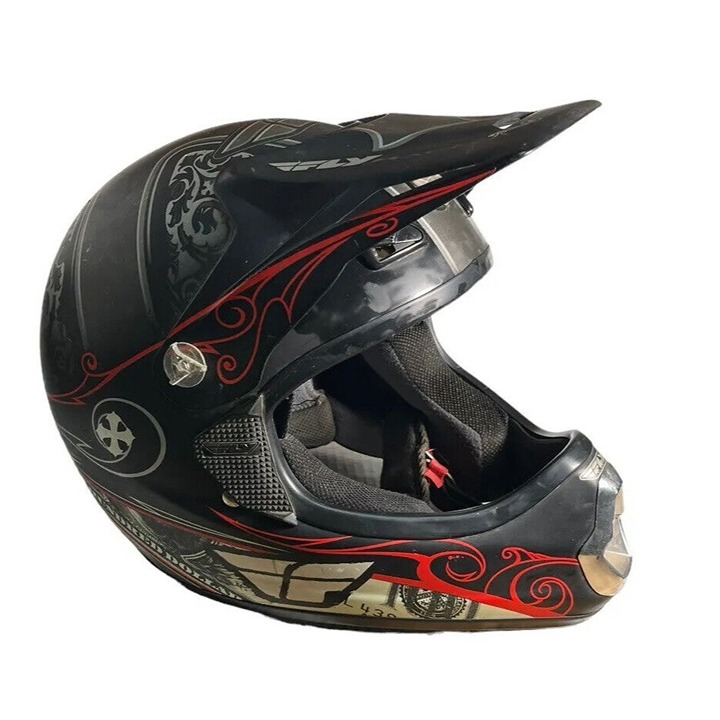 Mens Fly Lite IV Tyler Evans Medium 73-3308M M2005 MotorCycle Racing Helmet