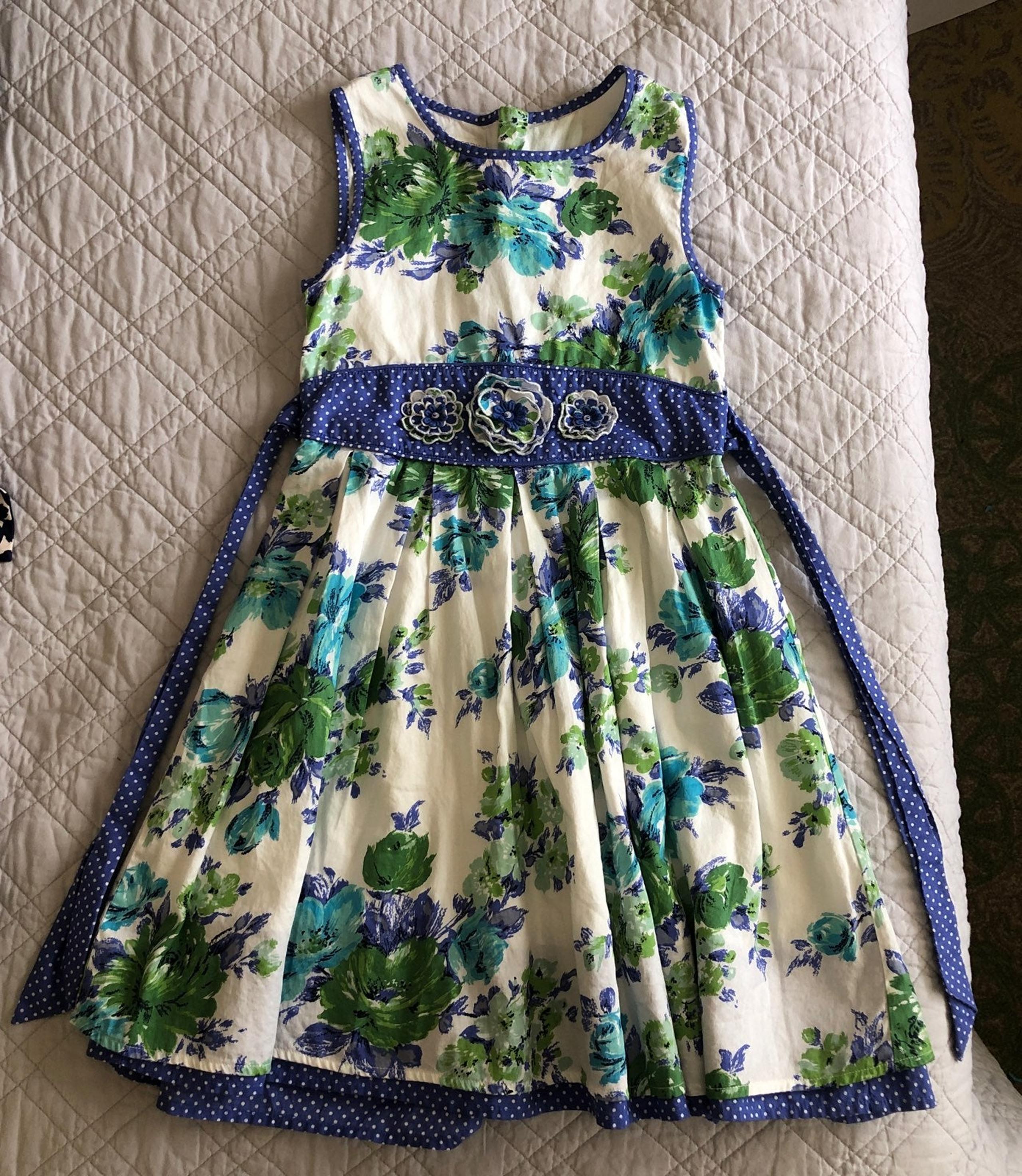Floral Dress Girls Size 8-9