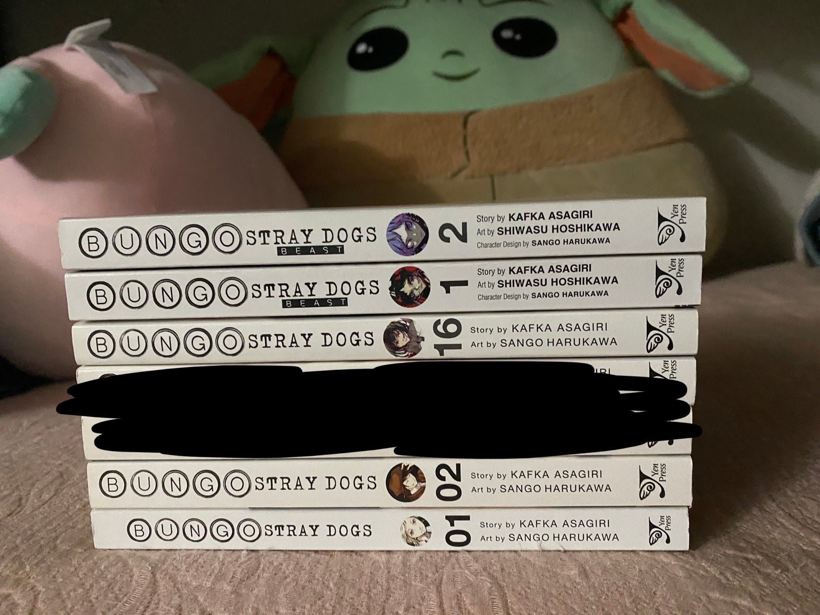 bungo stray dogs manga vols 1, 2, 16 & bungo stray dogs (beast) vols 1, 2