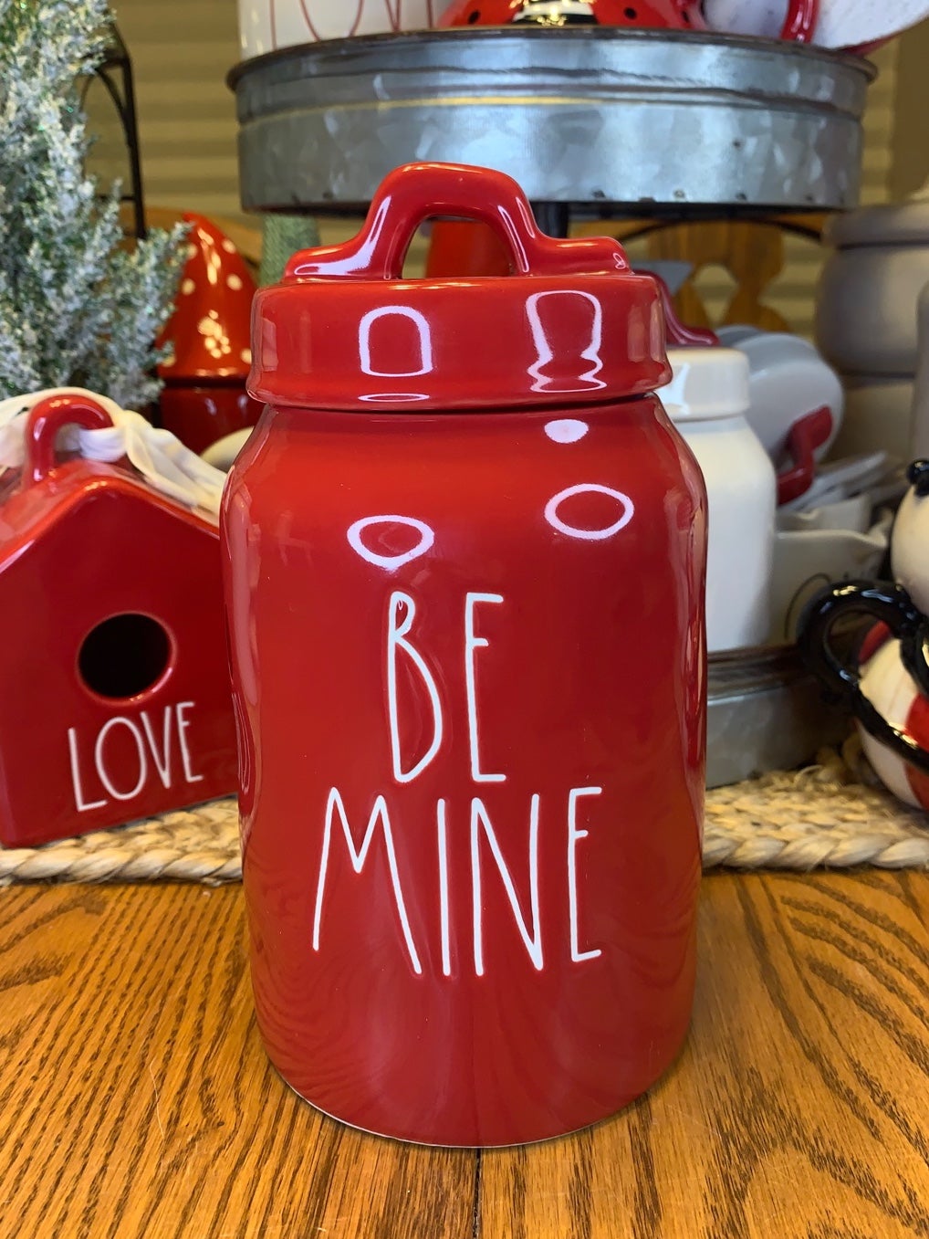 Rae Dunn Valentine BE MINE canister