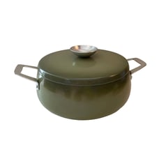 Vintage MCM Green Regal Ware nonstick dutch oven aluminum w lid and handles