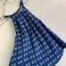 JOIE 100% silk halter top geo abstract blue multi print shirt XS blouse shirt