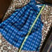 JOIE 100% silk halter top geo abstract blue multi print shirt XS blouse shirt