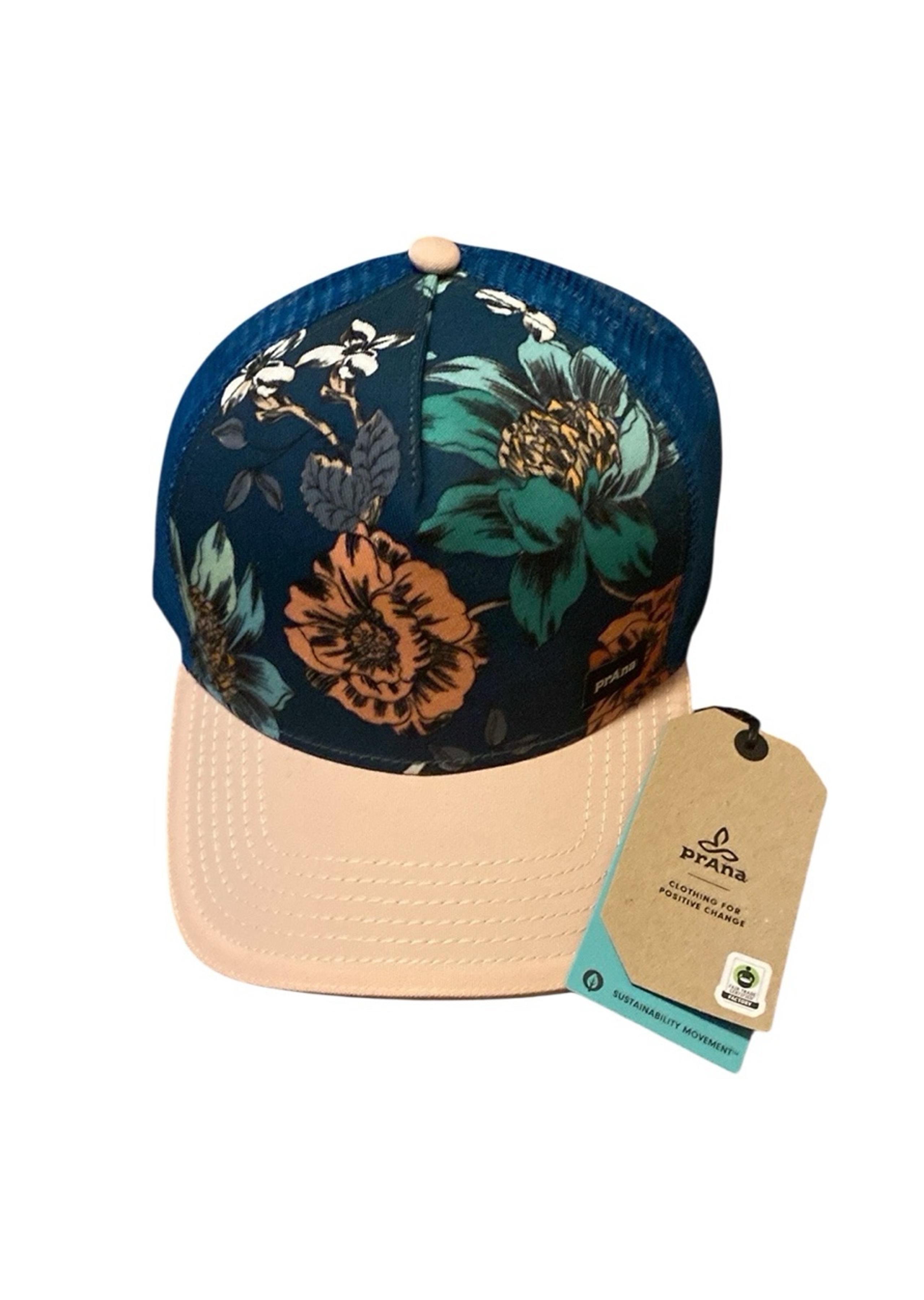 Prana Lower Pines Trucker Hat in Rosette Camellia One Size NWT
