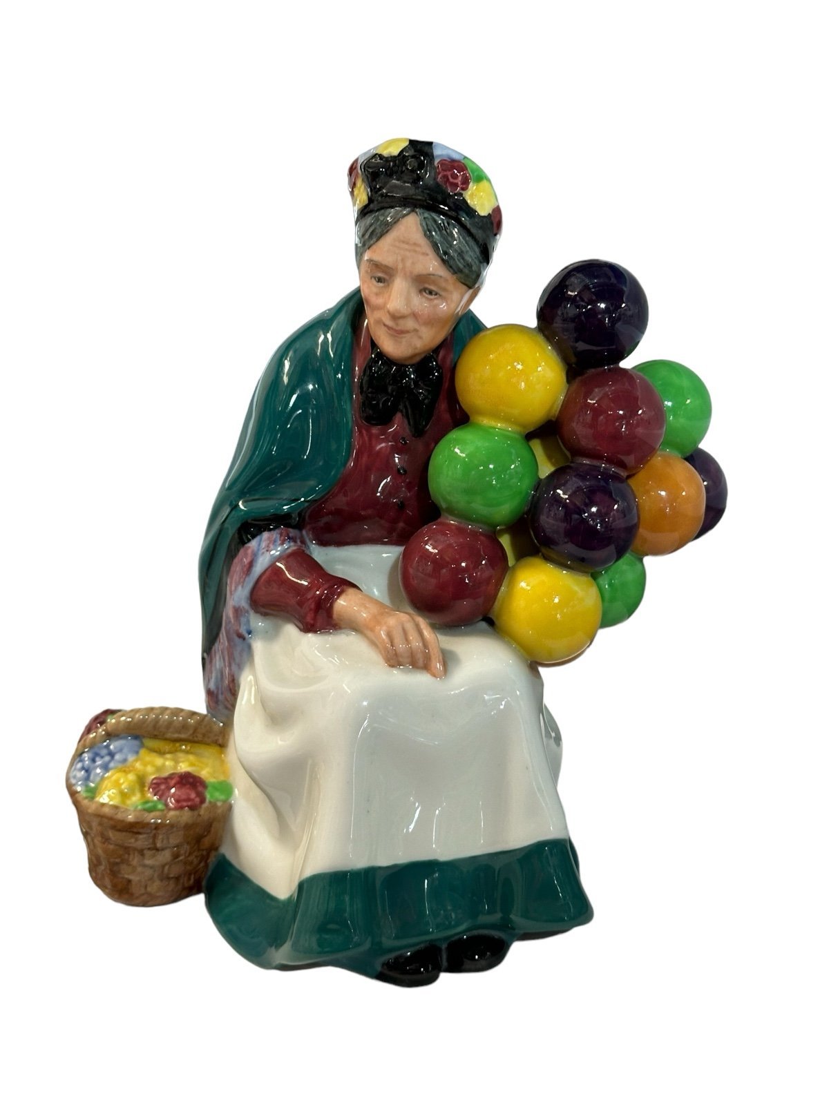 Vintage! Royal Doulton Old Balloon Seller #HN 1315 Bone China Figure - England