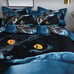 3pc queen size duvet cover black cat