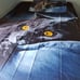 3pc queen size duvet cover black cat