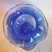 Beautiful Hazel Atlas Cobalt Blue Depression Glass Vase with Marked Bottom