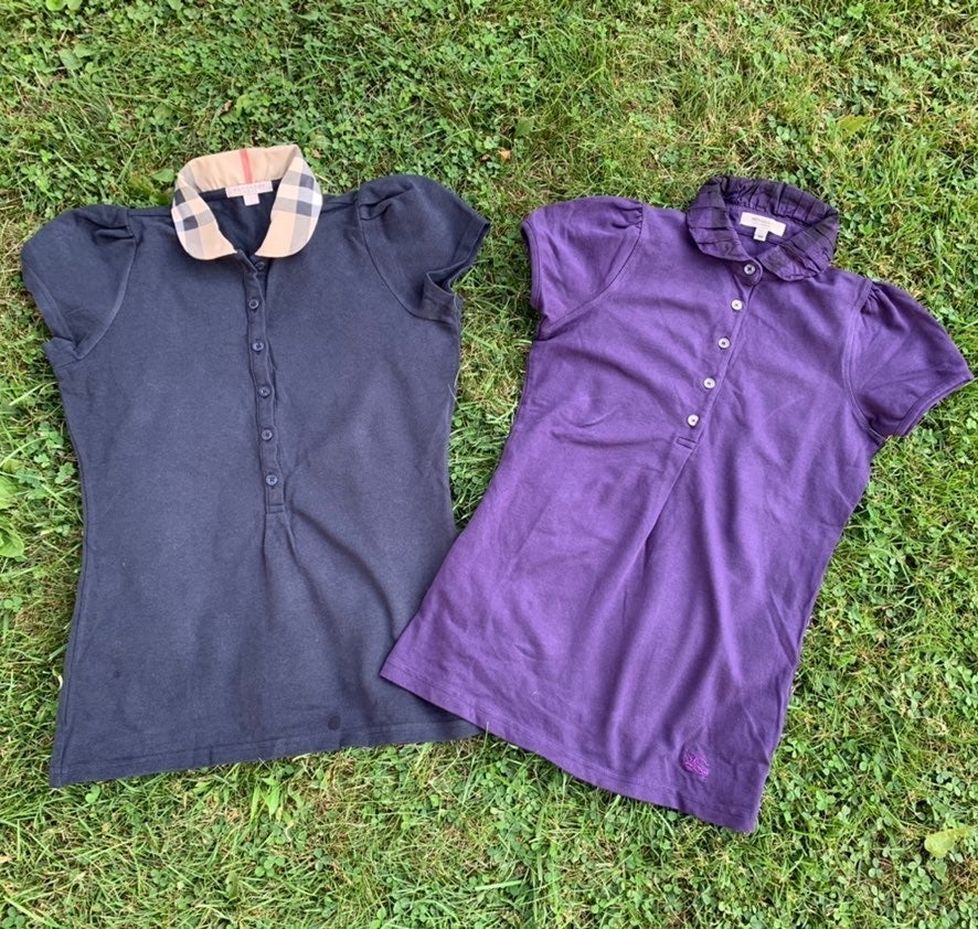 2 authentic burberry polo shirts