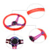 Universal 6-Hole 350mm Deep Dish Red Crystal Bubble Neo Spoke Steering Wheel