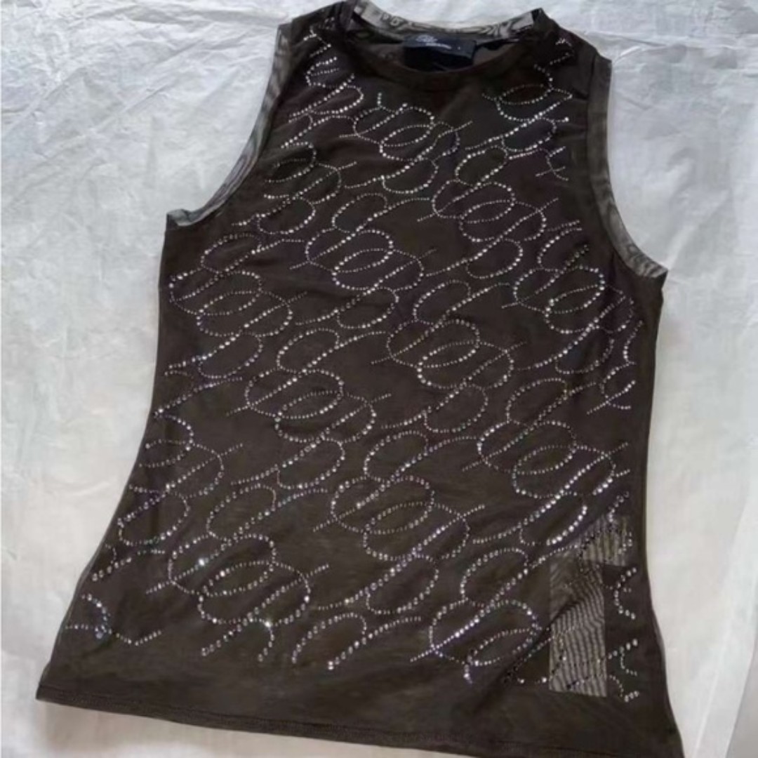 BLUMARINE TULLE B TANK TOP
