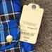 St. John's Bay Quilted Vest Pockets Full Zip Plaid Blue Black Medium