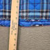 St. John's Bay Quilted Vest Pockets Full Zip Plaid Blue Black Medium