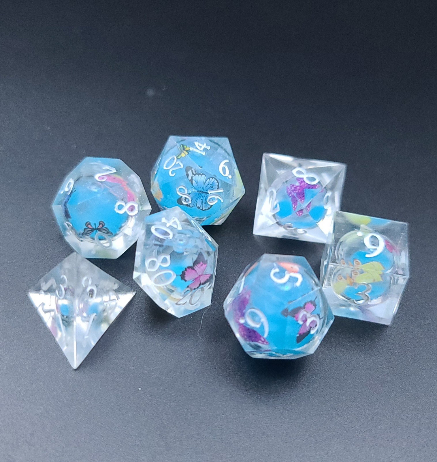 Butterfly Garden handmade dice set