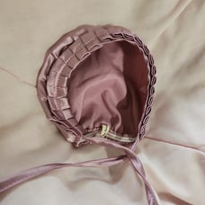 Lavender satin bonnet