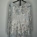 NWT MAC DUGGAL Pastel Multi Embellished Wrap Over Illusion Long Sleeve Gown