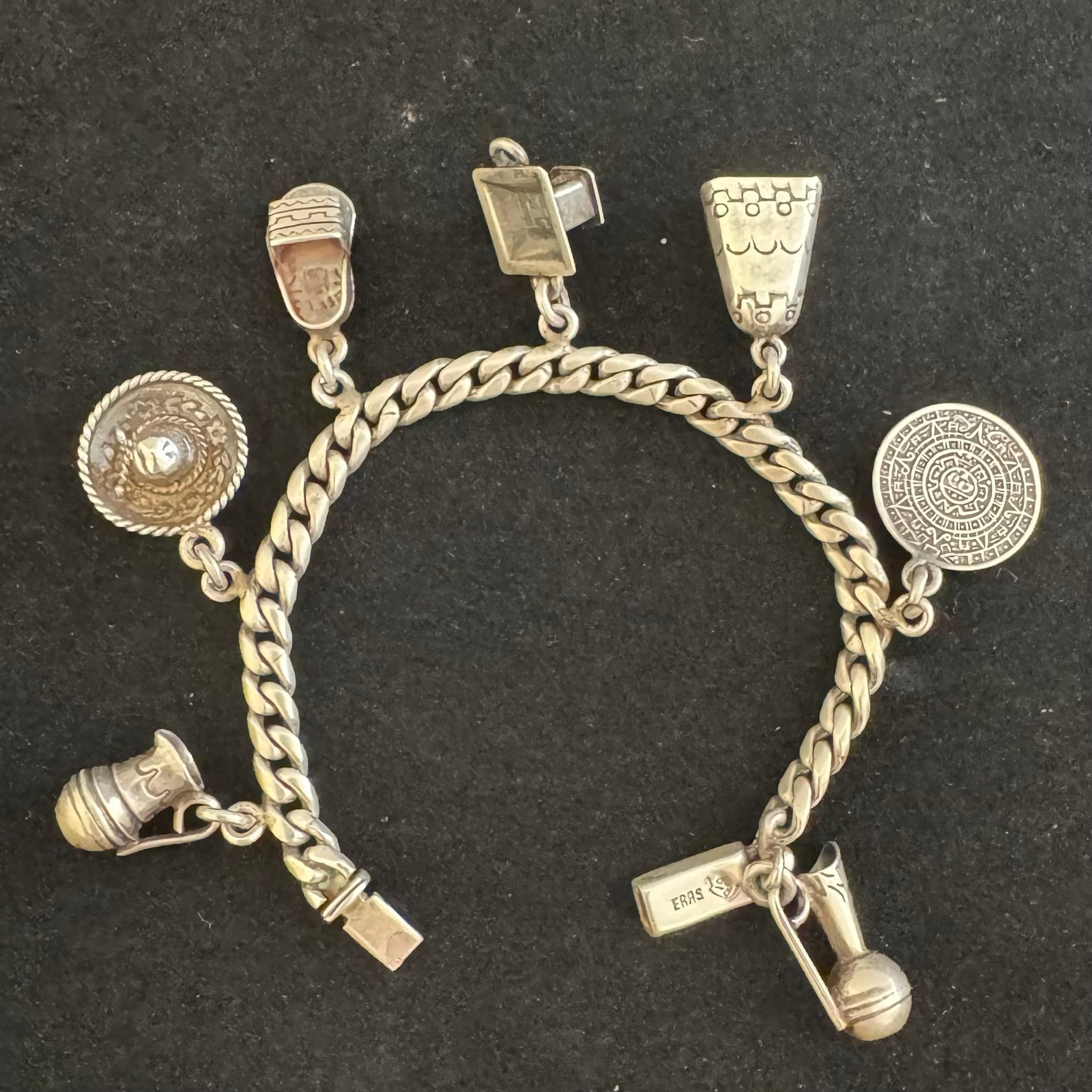 Sterling Silver Tencha Bracelet Vintage Mexico #140