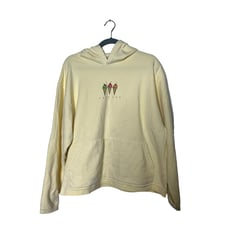 Soft As A Grape Ice Cream Cape Cod Pullover Hoodie Women's Size M Yellow Cotton