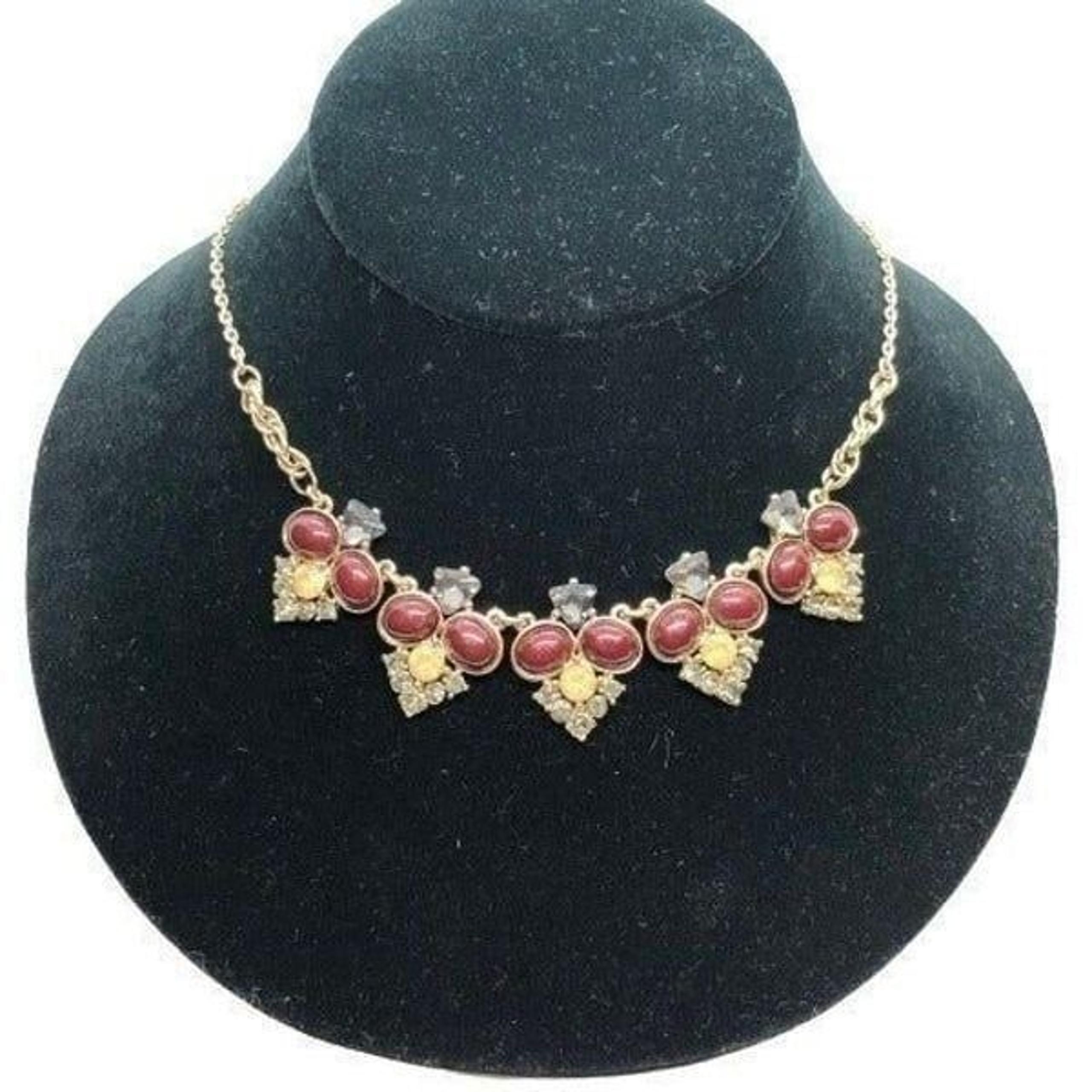 The Limited Elegant, Unique, Gold Tone Rhinestone Statement Necklace