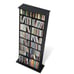 SALE OFF 10% Double Multimedia Storage Tower, Black Laminate Finish NEW PRODUCT