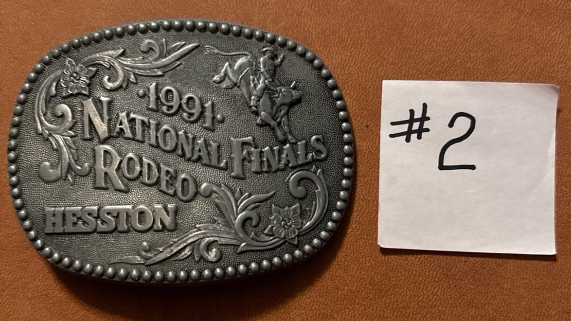 Belt Buckle- 1991 National Finals Rodeo, Hesston NFR Commemorative Series