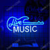 NEW Live Music Guitar Blue Dimmable LED Light Neon Sign (Radio Studio Live Music