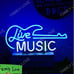 NEW Live Music Guitar Blue Dimmable LED Light Neon Sign (Radio Studio Live Music