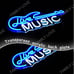 NEW Live Music Guitar Blue Dimmable LED Light Neon Sign (Radio Studio Live Music