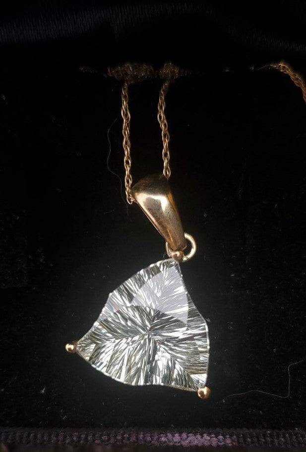 10k gold lemon quartz new necklace
