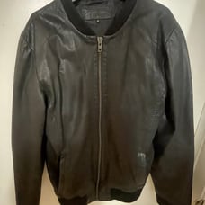 100% Genuine Leather Men’s Jacket Size M Black Vintage Look ( MINIMUM Brand)