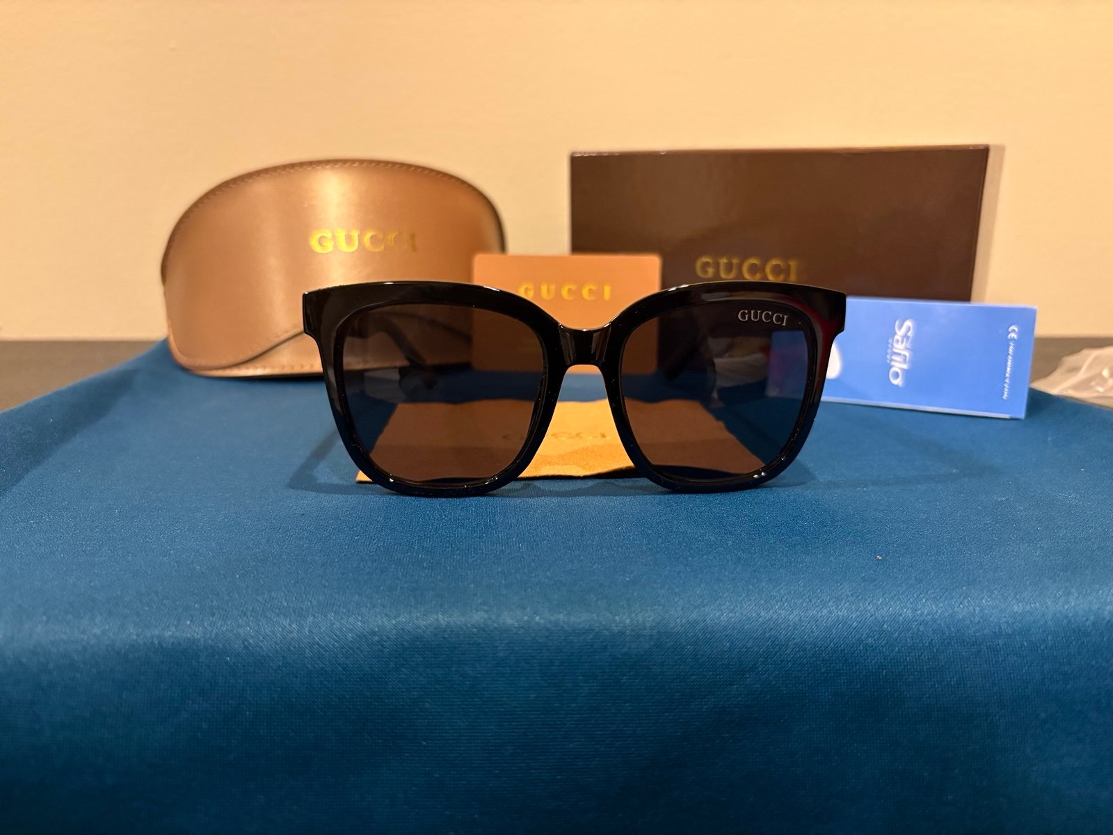 Black designer sunglasses