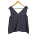 Calme by Johnny Was Grey v-neck linen drape tank top size XS NEW