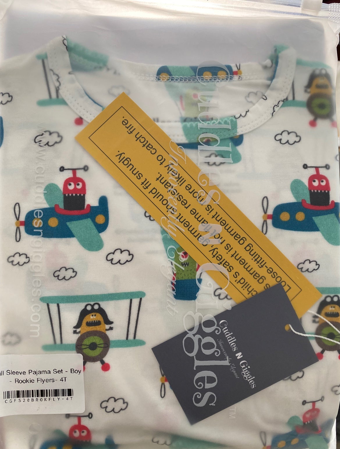 Cuddles n giggles NEW PJs 4T Planes SOLD OUT