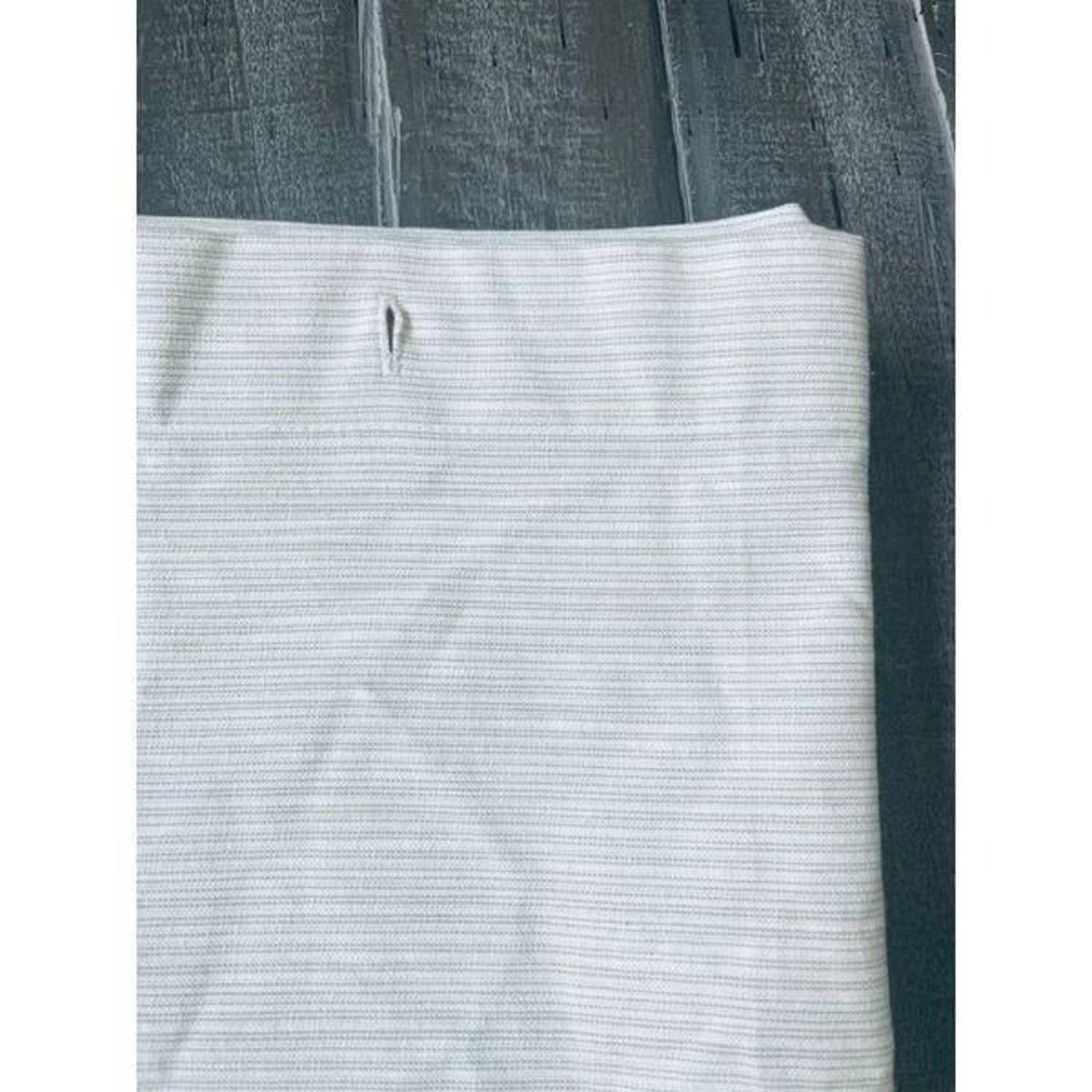 Threshold Neutral Tan Stripe Textured Fabric Shower Curtain