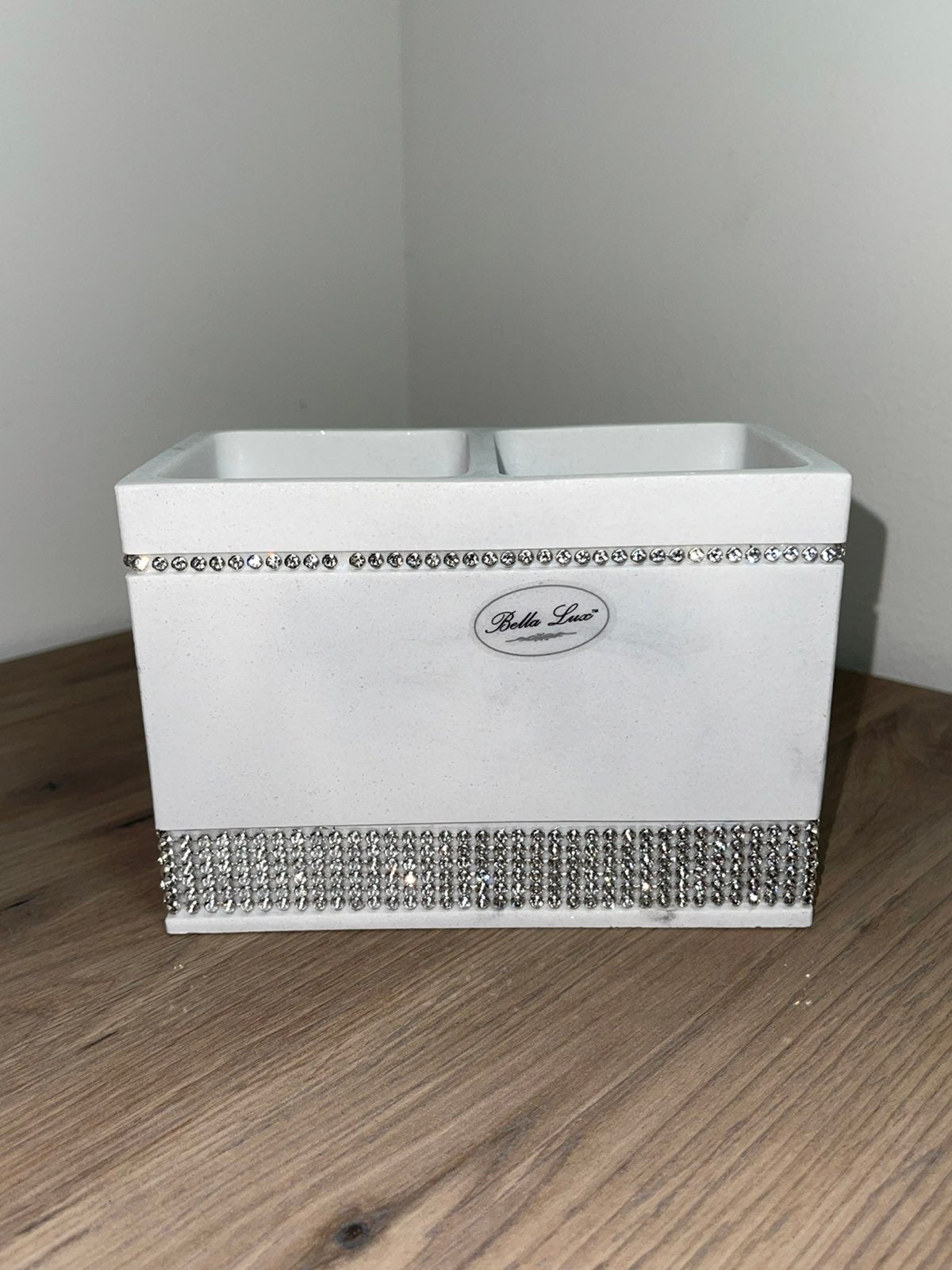 Bella Luxx Glam Marble Double Toothbrush Holder