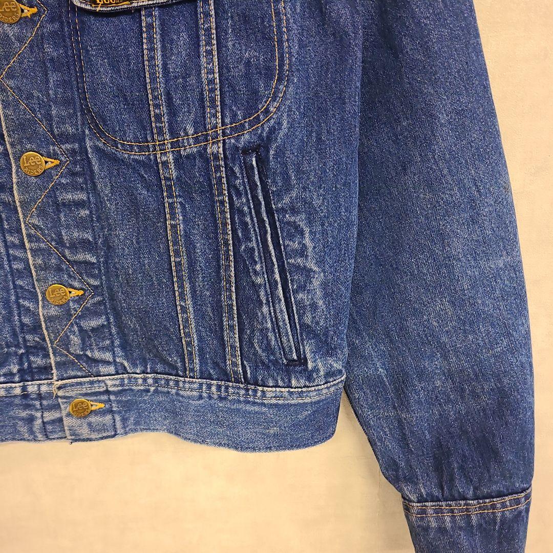 80s USA Made Lee 220-J Denim Jacket, Size 40REG, Dark Wash
