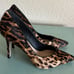 Veronica Beard Lisa Leopard Pony Hair Heels Pumps Shoes 8,5 New