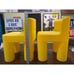 (Lot of 2) Vintage Little Tikes Yellow CHUNKY Child Size Chairs 16”x11”x11”