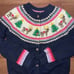 Mini Boden Christmas Reindeer Cardigan size 2-3