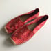 Tory Burch Pink Red T Pattern Canvas Espadrilles 7