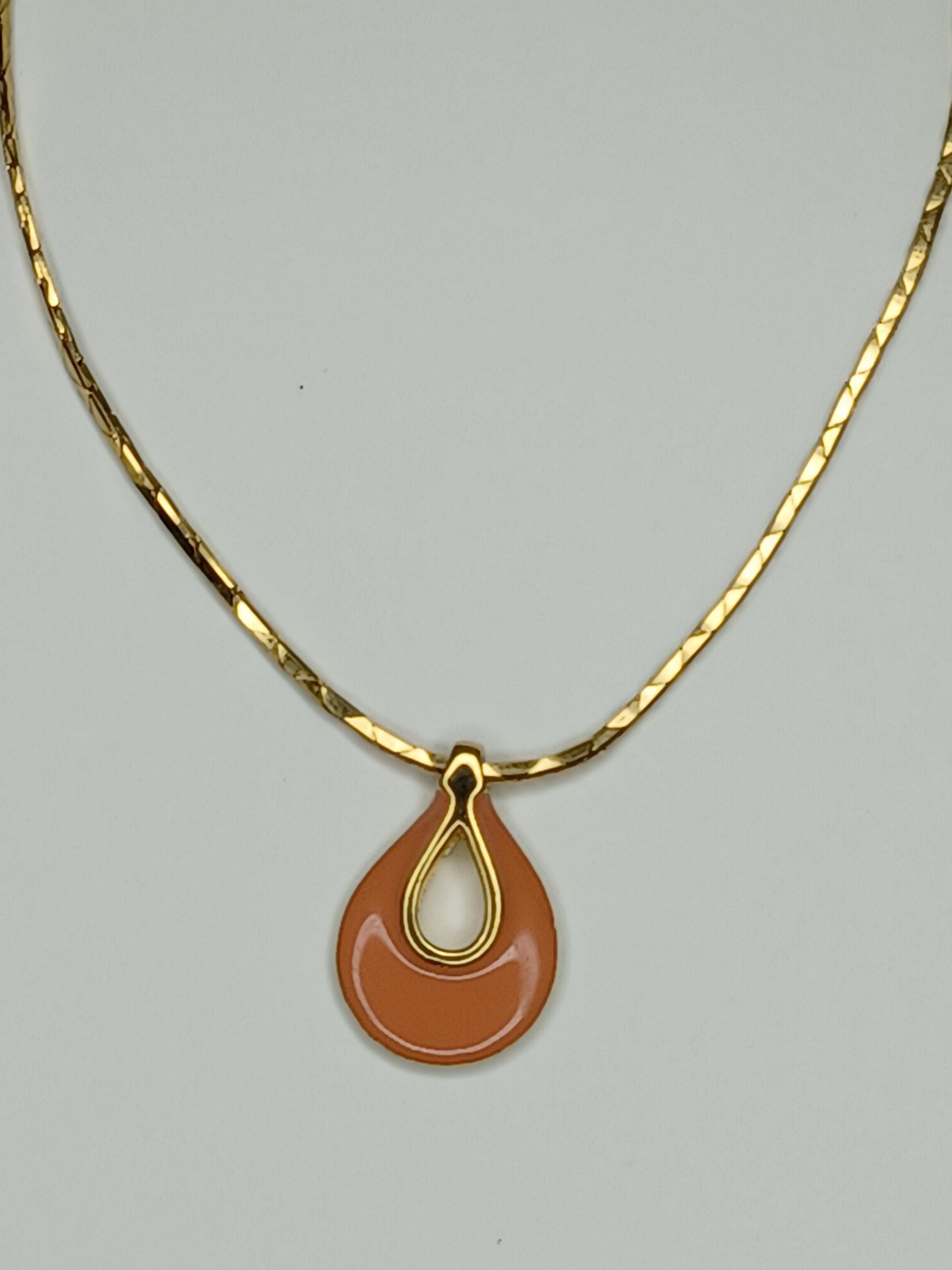 Vintage 1979 Givenchy Gold-Tone & Enamel Necklace