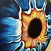 Abstract human iris painted on a round 30x30 canvas.