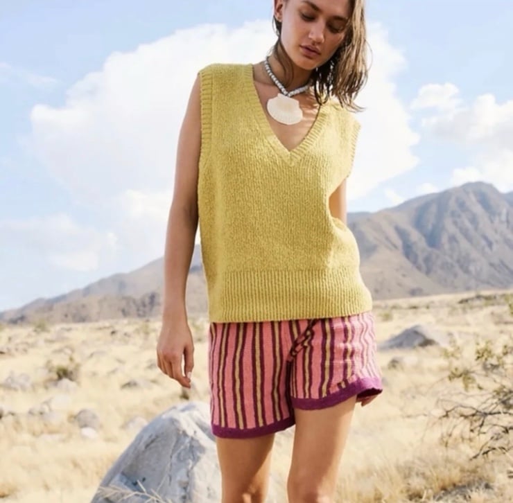 Free People Beach Penny Knit Sweater Set NWOT Size XL