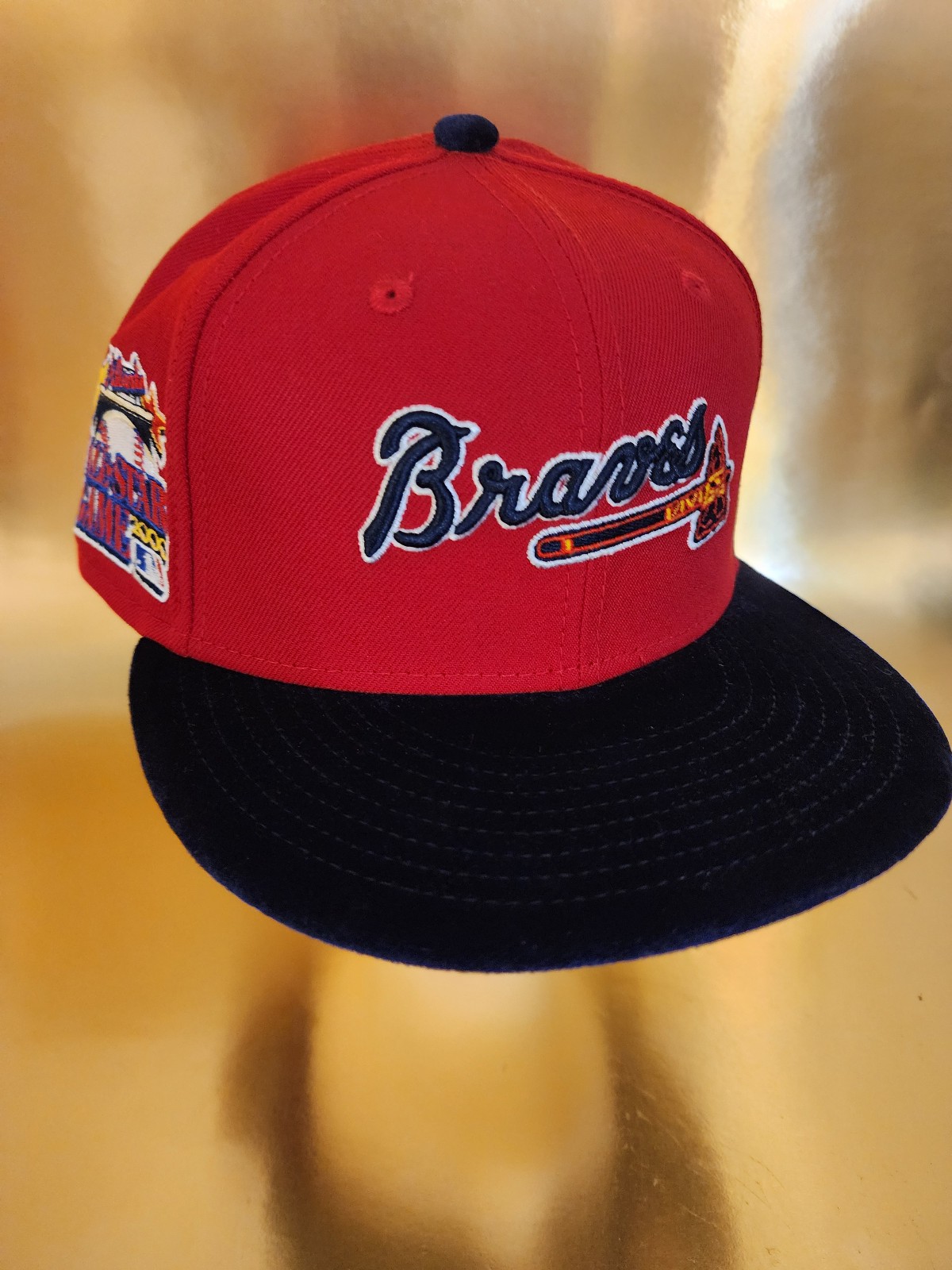 Atlanta Braves New Era 2000 All Star Game Patch Navy Velvet Brim Size 7 1/2