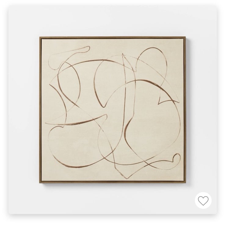 30 x30 Line Abstract Framed Canvas Wall Art threshold x Studio McGee