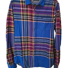 Scotch & Soda Long Sleeve Button Up Shirt LARGE Amsterdam Blauw Couture
